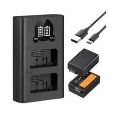 K&F CONCEPT - Cargador Dual + 2 Baterias EN-EL25 KF28.0031