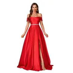 BLWOENS - Vestido de noche para mujers - Rojo