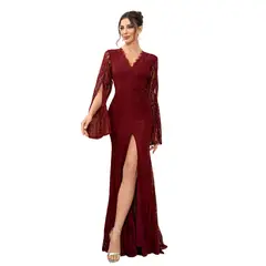 BLWOENS - Vestido de noche para mujers - Rojo