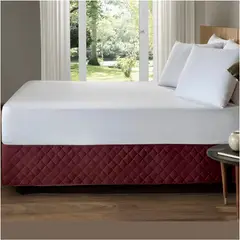 GENERICO - FALDON DE TARIMA QUEEN 152CM x 203CM QUILTED ROMBOS CONCHEVINO 35CM