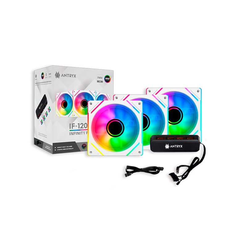 Ventilador Argb Infinity If-120 De 120Mm - Kit 3 En 1 Para Refrigeración Eficiente