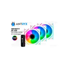 ANTRYX - Ventilador Argb Infinity If-120 De 120Mm - Kit 3 En 1 Para Refrigeración Eficiente