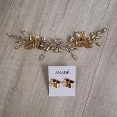 ANADE HANDMADE - TOCADO TIARA ACCESORIO CABELLO JOYAS DE NOVIA