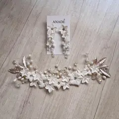 ANADE HANDMADE - TOCADO TIARA ACCESORIO CABELLO JOYAS DE NOVIA