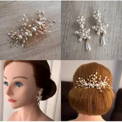 ANADE HANDMADE - TOCADO TIARA peineta ACCESORIO CABELLO JOYAS DE NOVIA