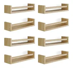 GENERICO - Repisa Flotante x8 unid Touji Duna - Petrox Home