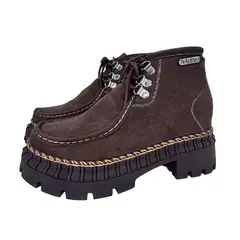 BASHIRA - Zapato para dama Garota Botin Marron