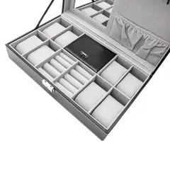 INSPIRA - Caja Organizadora para Relojes y Joyas con Espejo