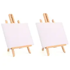 GENERICO - Pack x2 2 Lienzo con 2 Caballete 20 cm x 24 cm