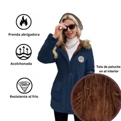 GENERICO - Casaca Parka Abrigo Mujer