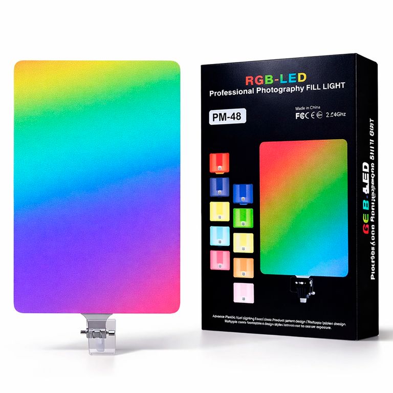 Panel De Luz RGB DE 19 PM-48 Para Fotografías y Videos