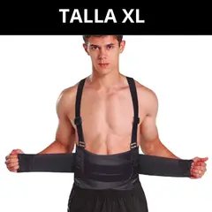 GENERICO - MAXSPORTS Faja Lumbar Corta Negro XL