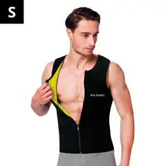 GENERICO - Faja Chaleco con Cierre Negro y Neón S MAXSPORTS