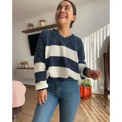 GENERICO - CHOMPA DE DAMA RAYADO CUELLO V