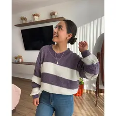 GENERICO - CHOMPA DE DAMA RAYADO CUELLO V