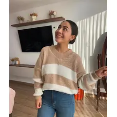 GENERICO - CHOMPA DE DAMA RAYADO CUELLO V