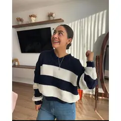 GENERICO - CHOMPA DE DAMA RAYADO CUELLO V