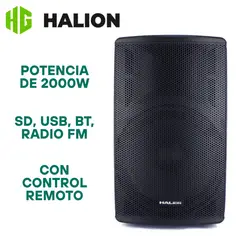 HALION - Parlante Activo PHA-15R 2000 watts woofer 15"