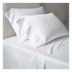 GENERICO - Sábanas 100 % algodón pima blanco 600 hilos Lima Tienda