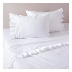 GENERICO - Sábanas booms 100 % algodón bramante blanco 200 hilos Lima Tienda