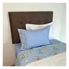 GENERICO - Sábanas Teddy Bear 100 % algodón bramante celeste 200 hilos Lima Tienda