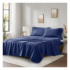 GENERICO - Sábanas polar azul Lima Tienda