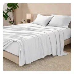 GENERICO - Sábanas polar blanco Lima Tienda