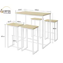 GENERICO - Mesa Bar + 4 sillas modelo NIEV