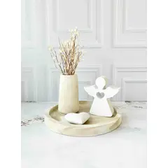 CONKRETE - Set Decorativo de adornos Ángel + Flores preservadas