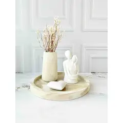 CONKRETE - Set Decorativo de adornos Pareja Mod 2 + Flores preservadas