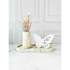 CONKRETE - Set Decorativo de adornos Mariposa + Flores preservadas