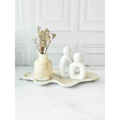 CONKRETE - Set Decorativo de adornos Pareja Nórdica Mod 2 + Flores preservadas