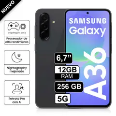 SAMSUNG - Celular Libre Galaxy A36 67 256GB12GB RAM Negro