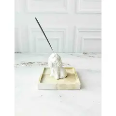 CONKRETE - Portainciensos Perro Cocker con Base de cemento