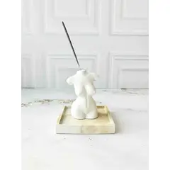 CONKRETE - Portainciensos Body Mujer con Base de cemento