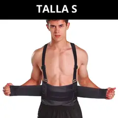 GENERICO - Faja Lumbar Corta Negro S MAXSPORTS