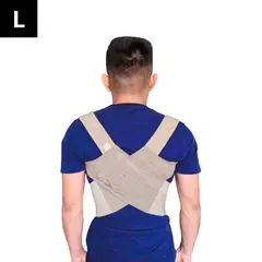 GENERICO - Corrector de Postura Ortopédico Beige L - MAXSPORTS