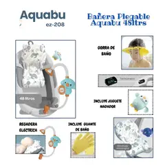 OEM - BAÑERA AQUABU 48 Lt TERMÒMETRO Y REGADERA ELECTRICA
