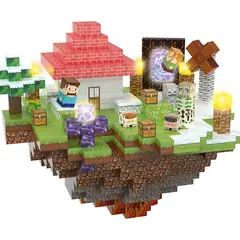 MAGNETI BLOCK - Set Bloques magnéticos Minecraft imanes 200 PIEZAS con Luces