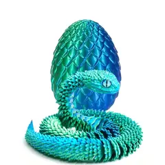 VATYERTY - Escultura de huevo de serpiente impresa en 3D con gafas Verde