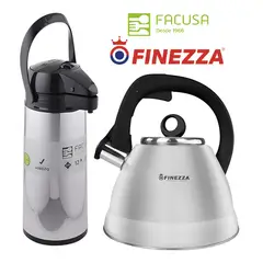 FINEZZA - Combo Tetera de 2.50 lts y Termo Sifón 1.90 litros Facusa