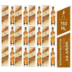 JOHNNIE WALKER - Whisky 18 Años Botella 750ml - 12 UND