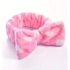 GENERICO - Diadema de Skincare rosado puntos dama