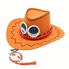 GENERICO - Sombrero Ace One Piece Luffy - Niños y Adultos