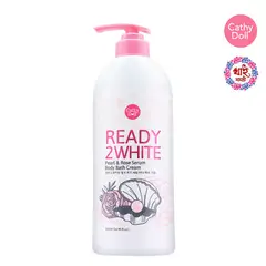 CATHY DOLL - READY 2 WHITE PEARL & ROSE SERUM BODY BATH CREAM 500 ml