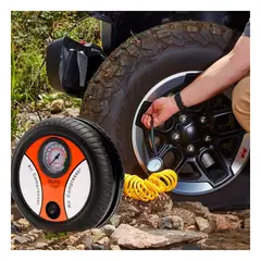 GENERICO - Pack2 Compresor de Aire Portatil de Plastico Negro DC12V