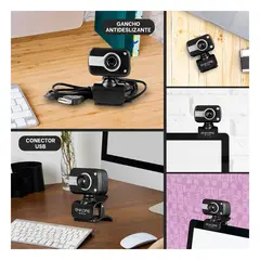 GENERICO - Pack6 Camera para Laptop en Negro Y+Regalo Stickers