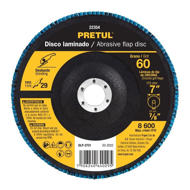 Disco 7" Grano 60 Polifan Flap Lija 22354