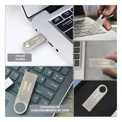 GENERICO - Pack6 Pendrive con Almacenamiento de 32gb Y+Regalo Agendita