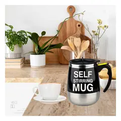 GENERICO - Pack4 Taza para Batir Practico Negro Y+Banderitas Adhesivas